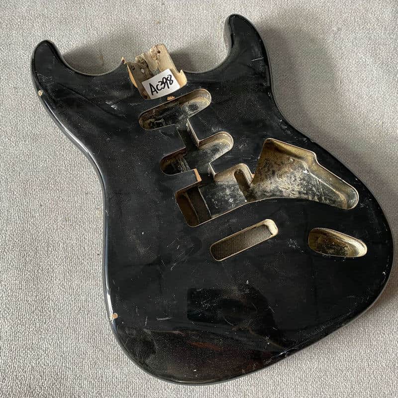 Gloss Black HSS Guitar Strat Style Basswood Body image 1