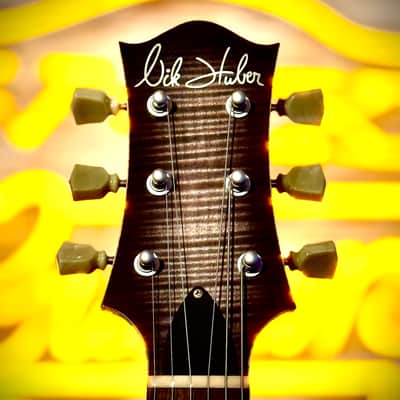 Nik Huber LEFT HANDED  KRAUSTER II “ Custom Shop” KORINA &  Super Flame Top  2016  Charcoal Black image 4
