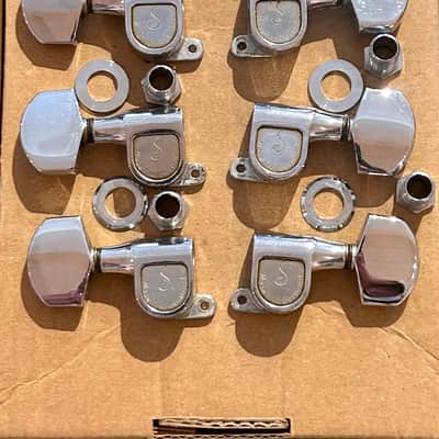 Vintage Schaller "Made in West Germany" 3 + 3 Tuners - Chrome image 1