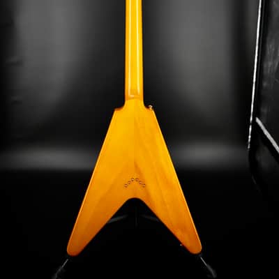 Epiphone '58 Korina Flying V 2023 - Aged Natural (White Pickguard) image 9