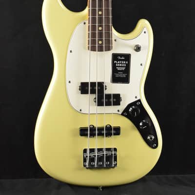 Fender Player II Mustang Bass PJ Hialeah Yellow Rosewood Fingerboard image 1