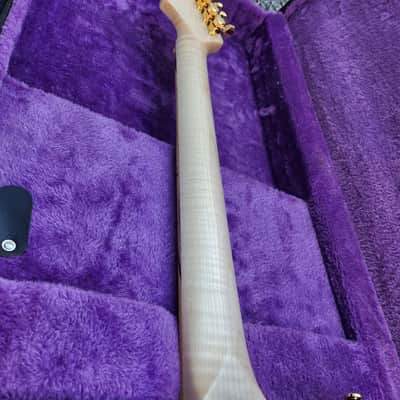 HI Guitar Custom Tele Semi-hollow Body Blue white sparkle image 6