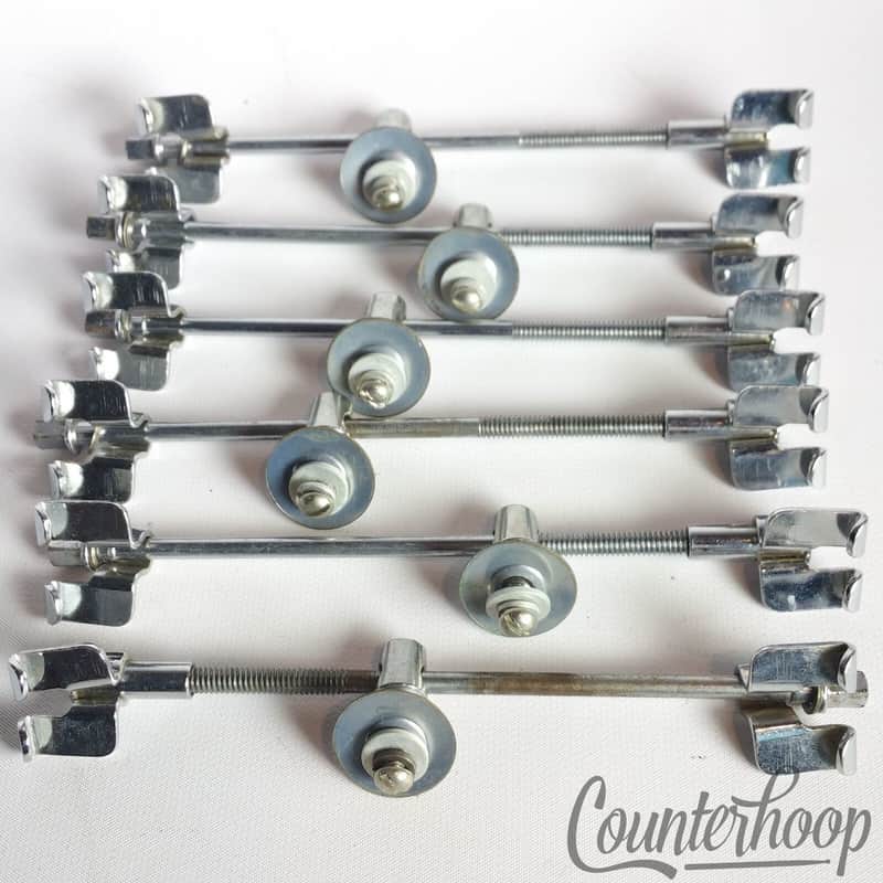 *Rogers Banner Model Snare Drum Tension T-Rods+Clips/Claws Vintage 60s Cleveland image 1