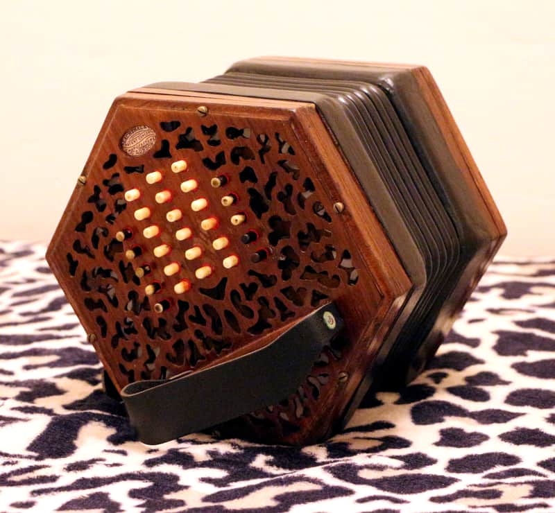 Lachenal 48 button Crane Duet Concertina vintage image 1