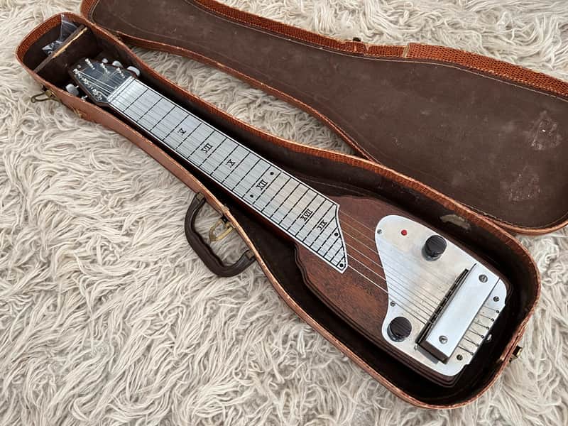Vintage 1946 Fender Deluxe Organ Button Dark Mahogany Lap Steel Electric Guitar 1940s '40s image 1