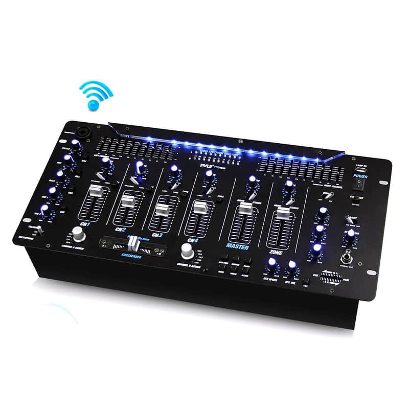 Pyle PYD1964B 6-Channel DJ Mixer Conroller w/ Bluetooth image 1