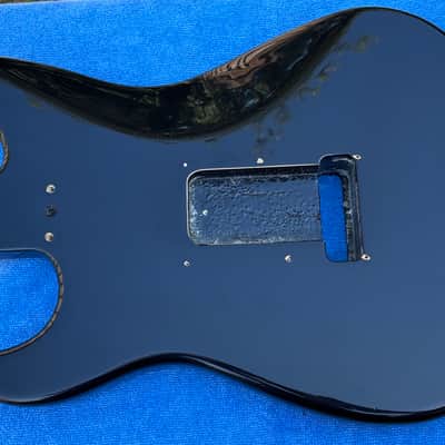 1990s American Standard / Strat Plus Stratocaster guitar body, classic black finish image 2