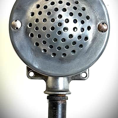 Vintage 1940's Military Dynamic Microphone, original, fully functional, w/stand image 4
