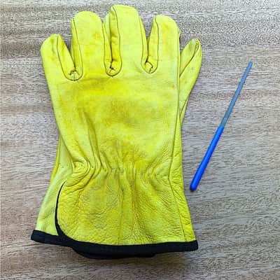 Fret End Dressing File Uo-Chikyu Hiroshima And Leather Gloves 21-0001/ CE-1267.Y image 2