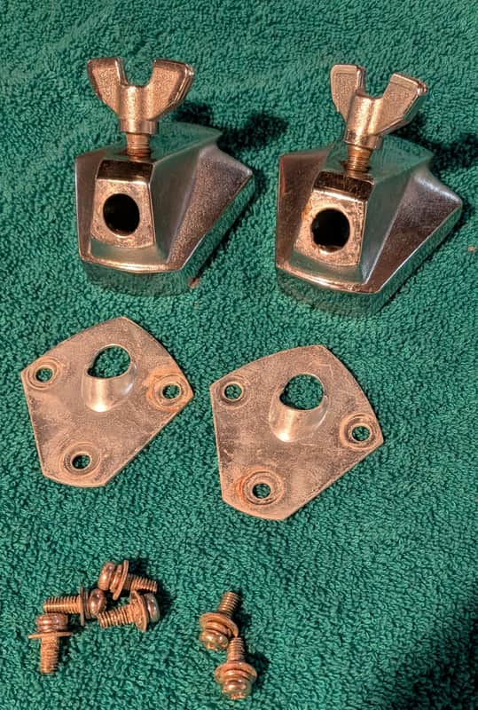 1980s Vintage TAMA Bass Drum Spur Mounting Brackets Made in Japan for Swingstar, etc. image 1