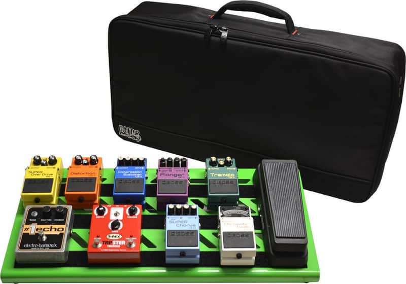 Gator GPB-BAK Aluminum Large Pedalboard, 23.75" x 10.66" w/ Softcase, Screamer Green image 1