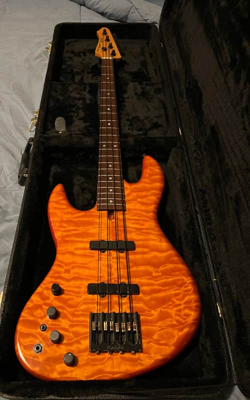 Fodera NYC Empire Bass Left Handed 1998p Orange Burst image 1