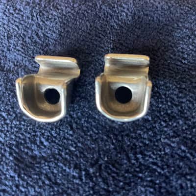 Slingerland Radio King Rim Clips (2) Nickel on Brass for Single Flange Rims on Snare Drum, Tom - EXCELLENT! image 5