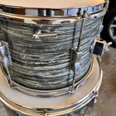 Ludwig Deluxe Club Date Drums 1963 - Blue Oyster Pearl image 15