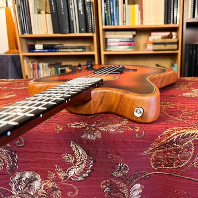 Fender American Acoustasonic Jazzmaster All-Mahogany, Ebony Fingerboard, Luthier Prepared image 11