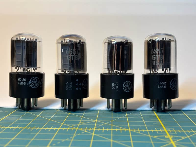 Matched Quad GE General Electric 6SN7GTB Tubes - Test Excellent - Set 5 image 1