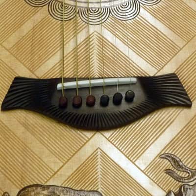 Blueberry Handmade Jumbo Size Acoustic Guitar Reaper Motif image 4