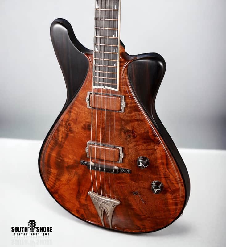 Jesselli Guitars Modernaire Circa 1989-1990 Natural Walnut & Ebony. Owned by Alan Rogan touring tech for Keith Richards. (Authorized Jesselli Dealer) image 1