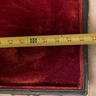 Vintage 1970’s Fender USA Mustang Guitar Case Black Exterior w Maroon Interior Fits Tele Strat image 19