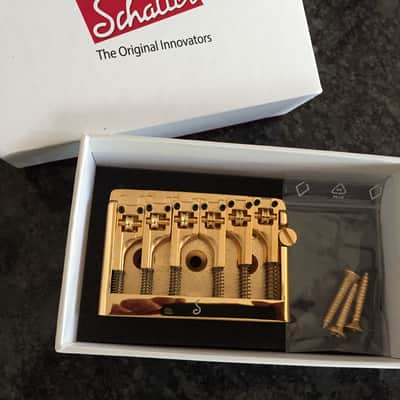 Schaller 3d-6 Solid Brass Hardtail Bridge for Tele & Strat image 2