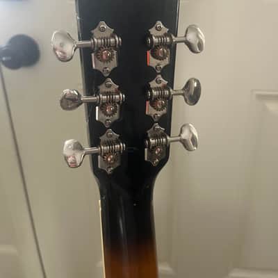 Vintage Regal Round Neck Resonator Acoustic Guitar Sunburst image 7