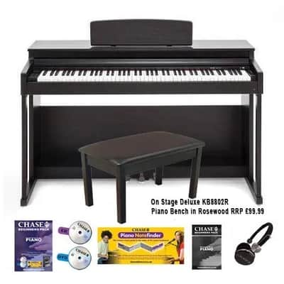 CHASE CDP 357 Grand Digital Electric Piano Cabinet Bundle - Premium Rosewood image 2