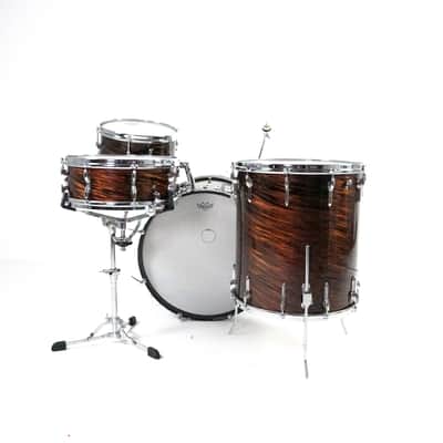 Premier Mahogany Duroplastic Kit with Royal Ace Snare 20,12,16,14 1960s image 5