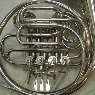 Silver Double French horn with detachable bell image 10