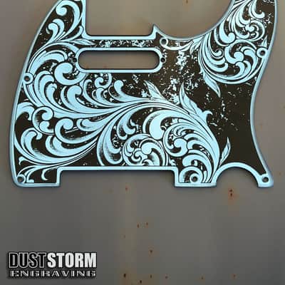 Telecaster 8 Hole Pickguard Acrylic Blue Mirror Guitar Scratch Plate for Fender American/Mexican Standard Tele Cut for Modern Style Parts image 2