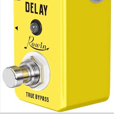 Rowin Delay Yellow Guitar MINI Analog Effects Pedal with True Bypass Rowin LEF-314 Delay 2010s - Yellow image 4