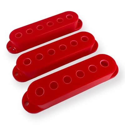Axlabs Single Coil Pickup Covers Set of 3 - Vintage - Red