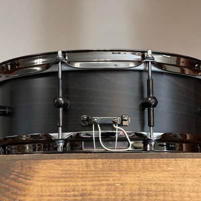 2015 Noble & Cooley 14" SS Classic Beech Solid Shell 5"x14 Snare Drum Transparent Black image 10