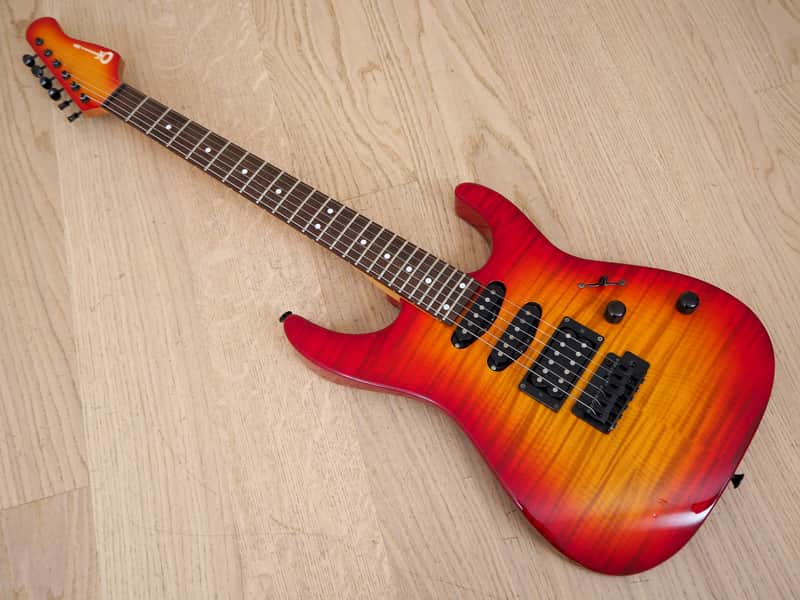 1990s Charvel San Dimas Series SD-37 Vintage Cherry Sunburst Flame