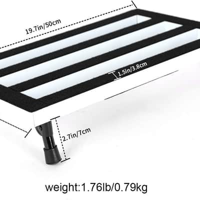 Guitar Pedal Board Aluminum Alloy 1.76IB Super light Effect Pedalboard 19.8''x11.5'' with Carry Bag White image 2