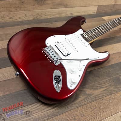 USED-Fender Standard Stratocaster HSS Pickups, Candy Cola Red Finish image 8