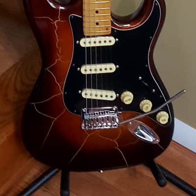Logtown Guitars Custom Strat Style 2020 Tobacco/Rootbeer Gold Burst Lightning, image 4
