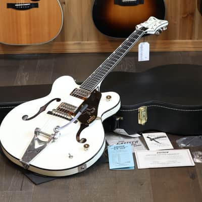 Minty! 2025 Gretsch G6636TDC Richard Fortus Signature White Falcon Semi-Hollow Electric Guitar White + COA OHSC
