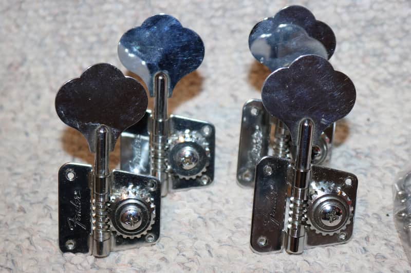 Vintage Original 1970s Fender Precision or Jazz Bass Chrome Tuner Set - No Tariffs image 1
