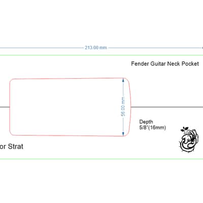 Stratocaster Neck Pocket Routing Template - Transparent 8mm Acrylic image 2