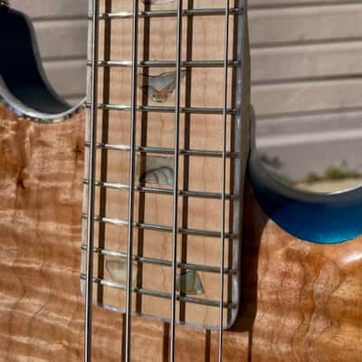 JLC Guitars Anaheim Bass - Natural, Aquamarine Metallic image 9