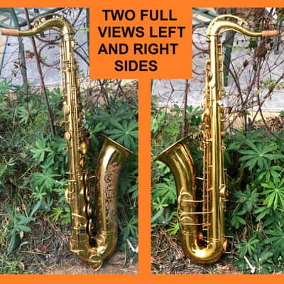LOVELY WAYNE SHORTER MODEL RARE BUNDY-ELKHART-SELMER-BUESCHER TENOR SAXOPHONE 1950 APRX PROFESSIONAL ORIGINAL FINISH PLAY READY TESTED FREE SHIP image 4