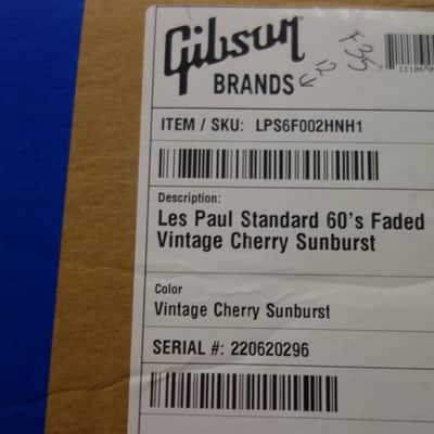 Gibson Les Paul Standard 60s Faded Vintage Cherry Sunburst image 12