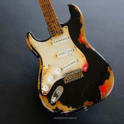 Fender Stratocaster Black Left Handed Heavy Aged Relic image 13