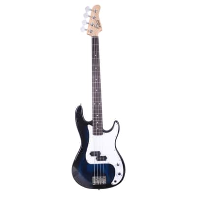 Glarry GP Blue 4 String Electric Bass Guitar image 1