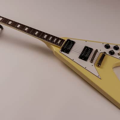 ESP Edwards E-FV-120D Vintage White 2014 MIJ Flying V – Seymour Duncan SH-1 / SH-4 image 7