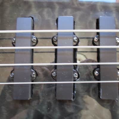 Peavey Millennium 4 BXP Bass Transparent Black. Modified With 3rd Pickup Added & Gibson G-3 Wiring. image 3