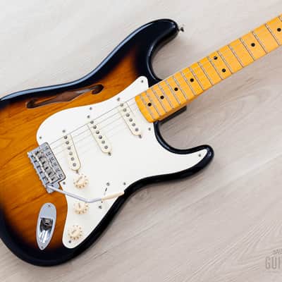 2018 Fender Eric Johnson Signature Stratocaster Thinline Sunburst w/ Case, Tags & CoA image 1