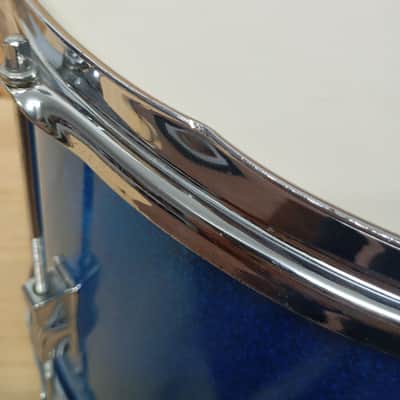 1960s Ludwig 15x12 Blue Sparkle Marching Snare Pre Serial Keystone  3 Ply image 11