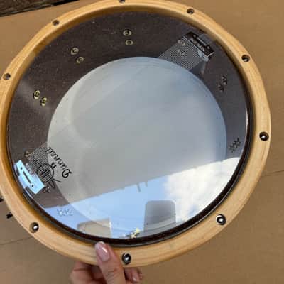 Dunnett Classic StereoPly 4-Ply Maple/Poplar Snare Drum w/ Wood Hoops Gold Sparkle 14x5'' image 18