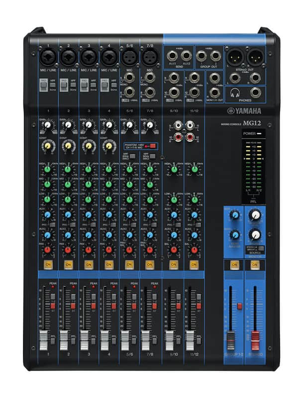 Yamaha MG12-YAMAHA 12 Input/4 Bus Analog Audio Mixer image 1